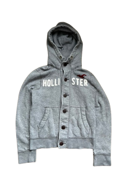 Grå Hollister Hoodie str S